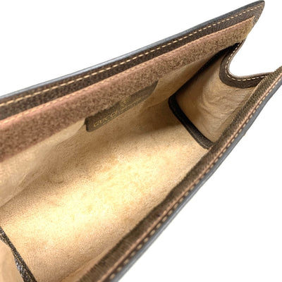 GUCCI(グッチ)　GGシェリーライン　クラッチバッグ　PVCレザー　ブラウン　 【102062554001】