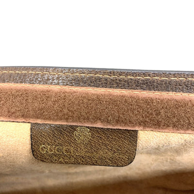 GUCCI(グッチ)　GGシェリーライン　クラッチバッグ　PVCレザー　ブラウン　 【102062554001】