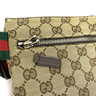 GUCCI グッチ GGキャンバス ウエストバッグ GGキャンバス×レザー ブラウン 28566 【102062590003】