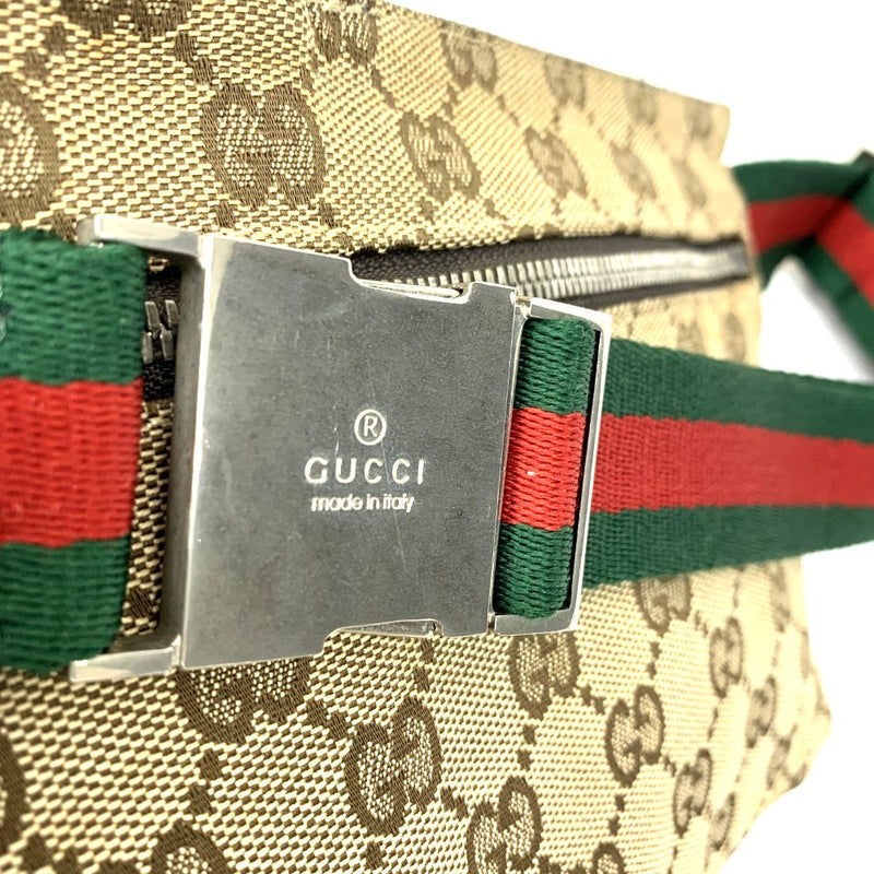 GUCCI グッチ GGキャンバス ウエストバッグ GGキャンバス×レザー ブラウン 28566 【102062590003】