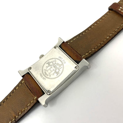 HERMES(エルメス)  Hウォッチ 腕時計 HH1.210.260  ステンレス レザーベルト シルバーカラー クォーツ レディース 【102062647005】