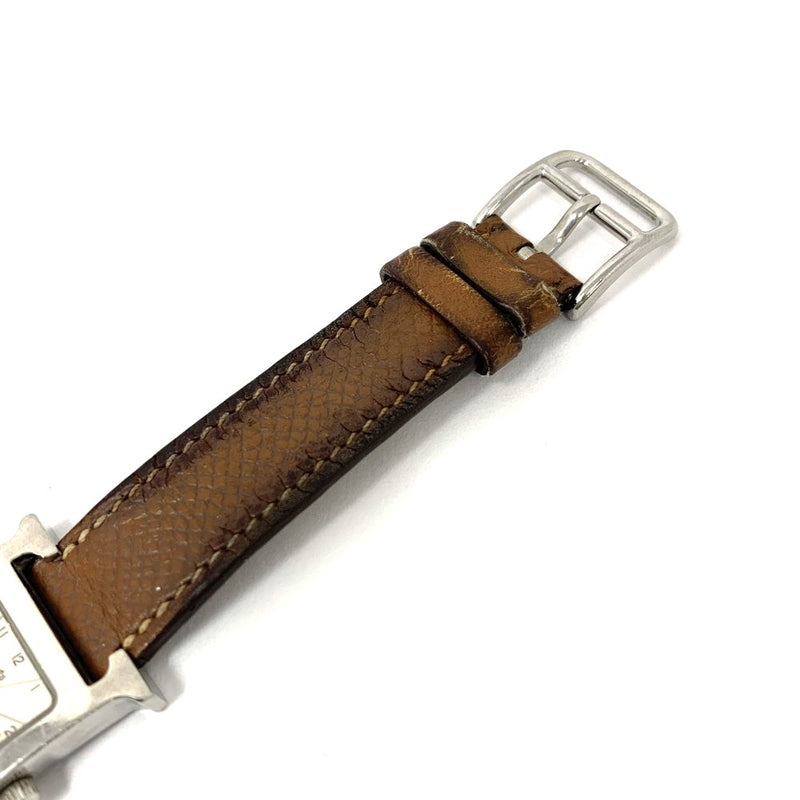 HERMES(エルメス)  Hウォッチ 腕時計 HH1.210.260  ステンレス レザーベルト シルバーカラー クォーツ レディース 【102062647005】