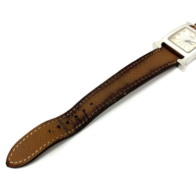 HERMES(エルメス)  Hウォッチ 腕時計 HH1.210.260  ステンレス レザーベルト シルバーカラー クォーツ レディース 【102062647005】