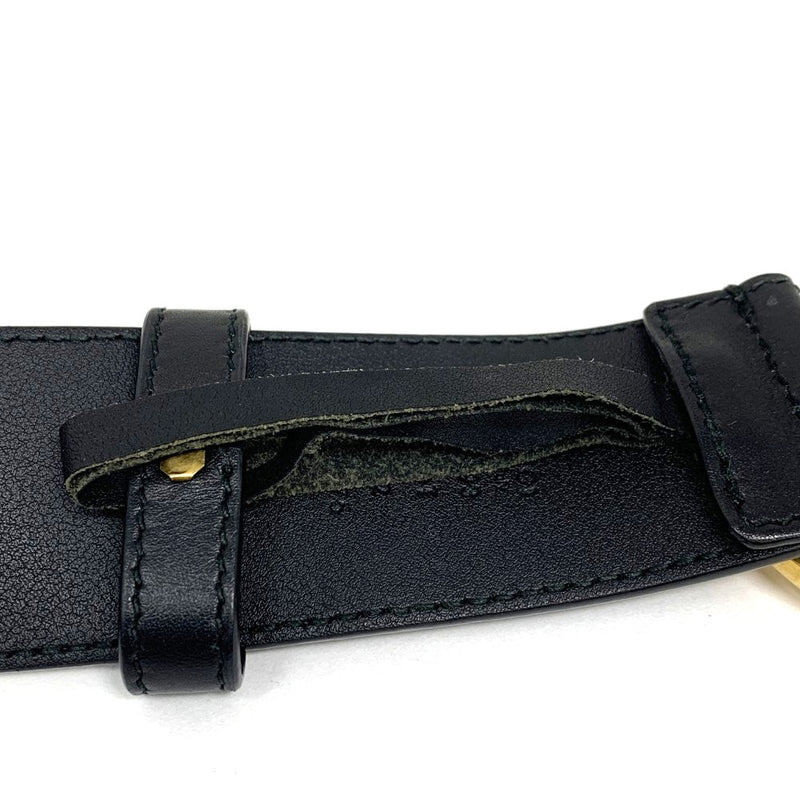 GUCCI グッチ ダブルG ワイドベルト レザー ブラック/ゴールド 400593 ウエスト70-85cm  【102062656003】