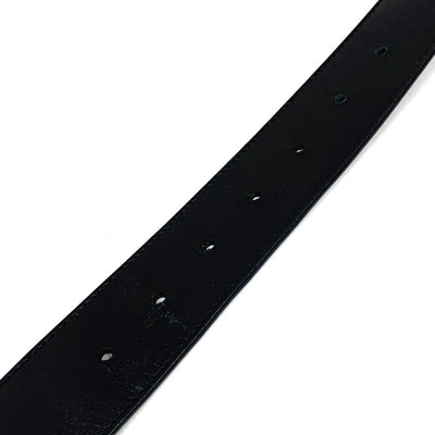 GUCCI グッチ ダブルG ワイドベルト レザー ブラック/ゴールド 400593 ウエスト70-85cm  【102062656003】