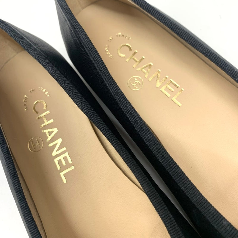 CHANEL(シャネル) バレリーナ サイズ36 1/2 約23.5ｃｍ ラムスキン×パテント カーフスキン ブラック G02819-Y01552-94305 レディース シューズ 【102062731003】