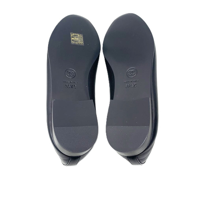 CHANEL(シャネル) バレリーナ サイズ36 1/2 約23.5ｃｍ ラムスキン×パテント カーフスキン ブラック G02819-Y01552-94305 レディース シューズ 【102062731003】