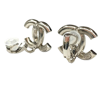 CHANEL(シャネル)ココマーク ラインストーン イヤリング ブラック×シルバー 【102062733003】