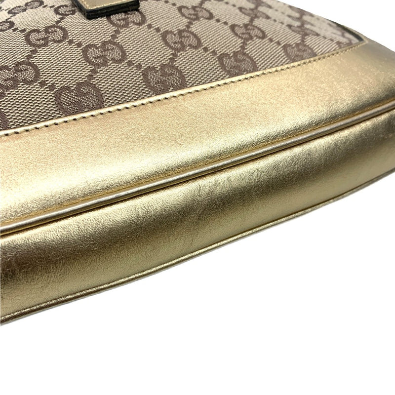 GUCCI(グッチ) ジャッキー ワンショルダーバッグ 001・3306・3444 GGキャンバス×レザー ベージュ×ゴールド レディース バッグ 【102062756003】
