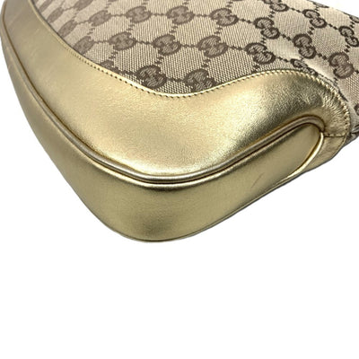 GUCCI(グッチ) ジャッキー ワンショルダーバッグ 001・3306・3444 GGキャンバス×レザー ベージュ×ゴールド レディース バッグ 【102062756003】