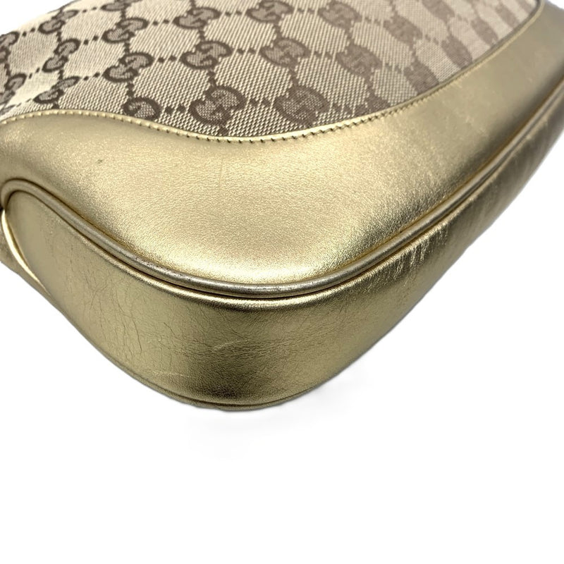 GUCCI(グッチ) ジャッキー ワンショルダーバッグ 001・3306・3444 GGキャンバス×レザー ベージュ×ゴールド レディース バッグ 【102062756003】