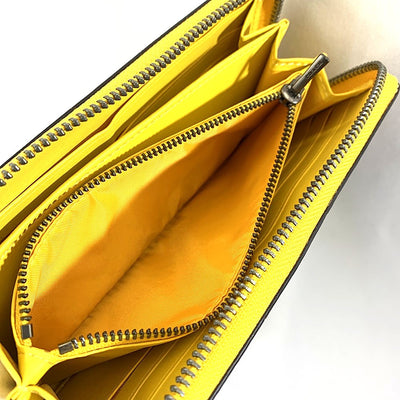 COACH(コーチ) シグネクチャー ロングジップ アラウンド ウォレット C4552 ブラウン×イエロー レディース 長財布 【102062814001】