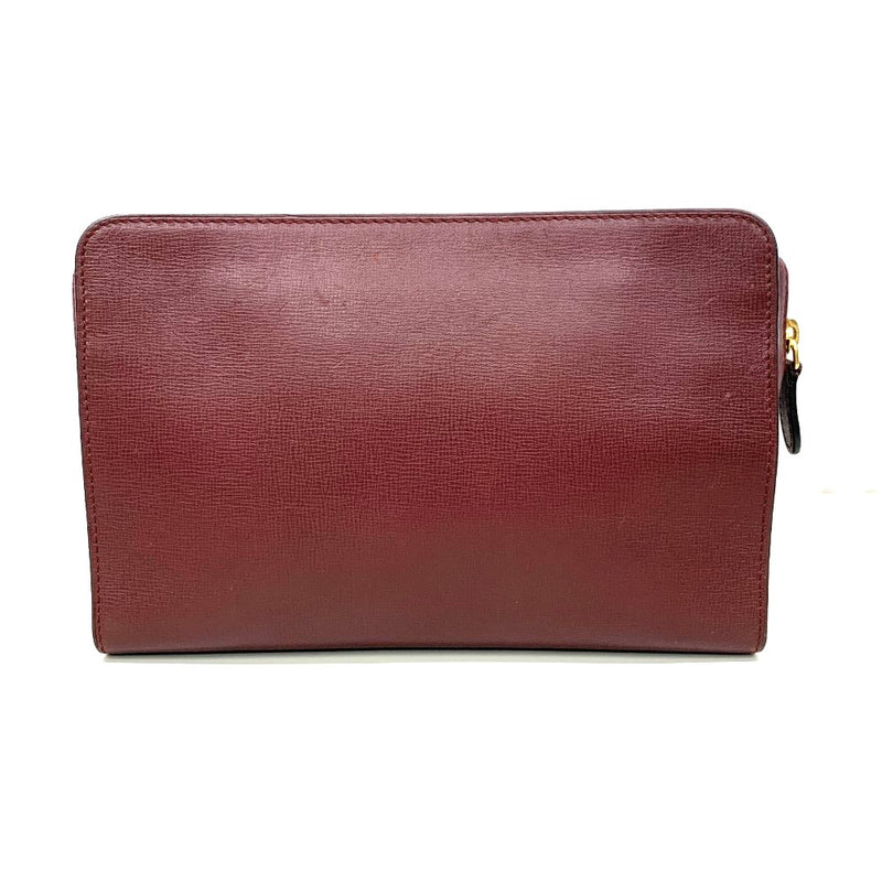 Cartier(カルティエ) マストライン クラッチバッグ レザー ボルドー