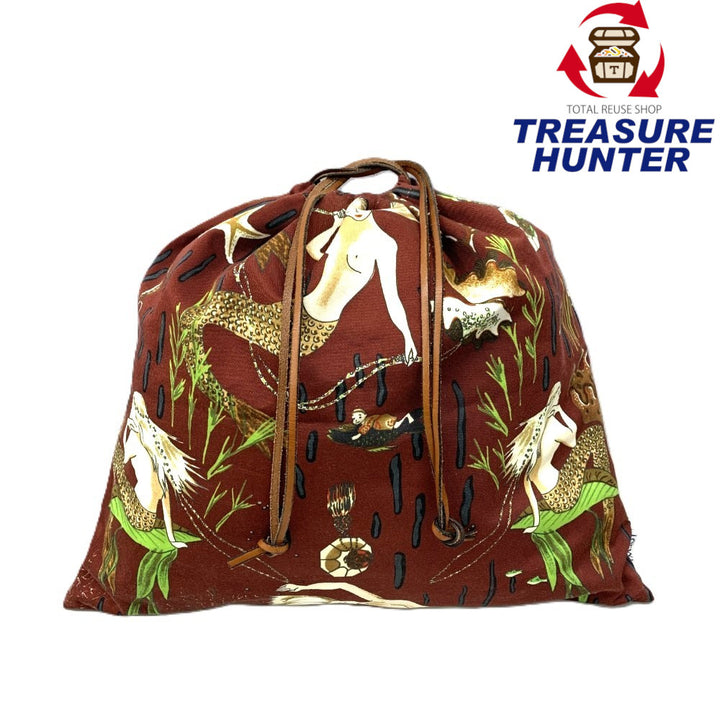 LOEWE(ロエベ) ドローストリングポーチ マーメイド柄 ブラウン