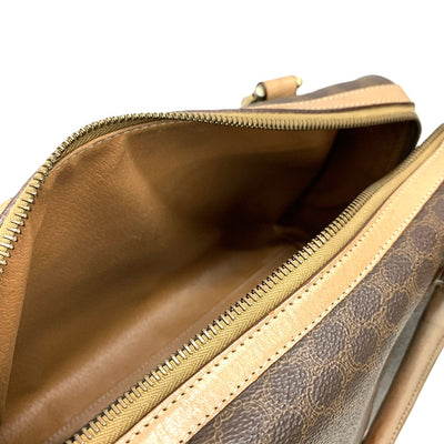 CELINE(セリーヌ)　マカダム　ミニボストン　M13  PVCレザー　ブラウン 【102062938001】