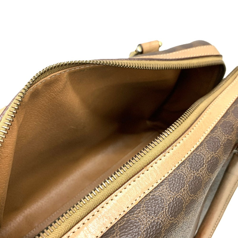 CELINE(セリーヌ)　マカダム　ミニボストン　M13  PVCレザー　ブラウン 【102062938001】