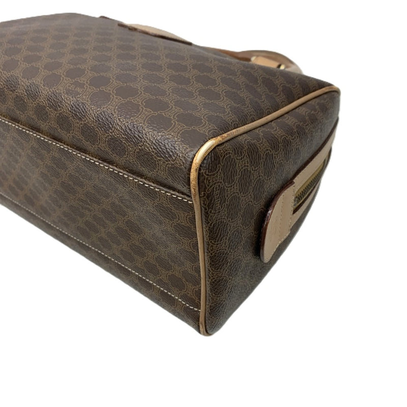 CELINE(セリーヌ)　マカダム　ミニボストン　M13  PVCレザー　ブラウン 【102062938001】