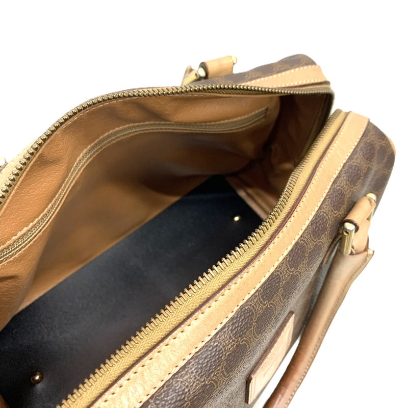 CELINE(セリーヌ)　マカダム　ミニボストン　M13  PVCレザー　ブラウン 【102062938001】