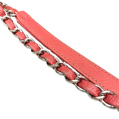 CHANEL(シャネル)　マトラッセ　キャビアスキン　チェーンショルダーバッグ　ピンク　 【102062954003】