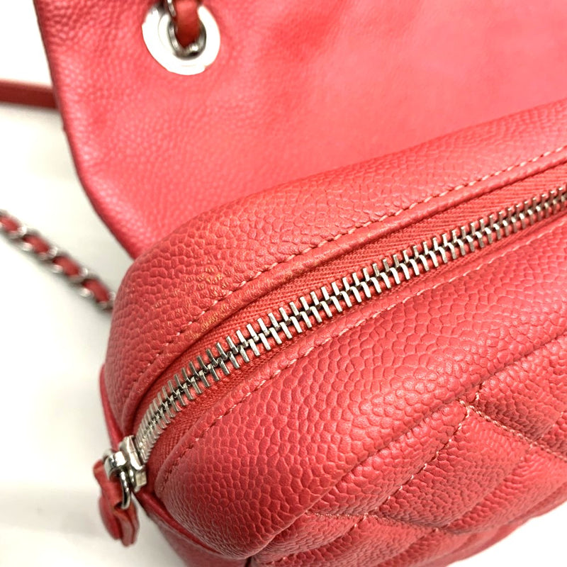 CHANEL(シャネル)　マトラッセ　キャビアスキン　チェーンショルダーバッグ　ピンク　 【102062954003】