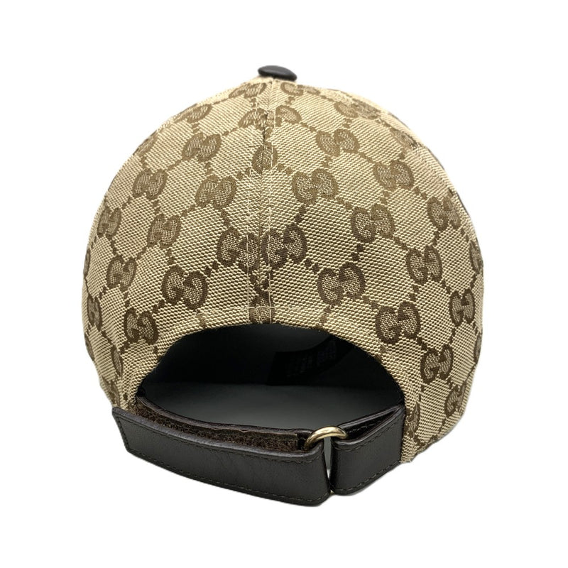 GUCCI(グッチ)　GGキャンバス　ベースボールキャップ　サイズ58(M）ベルクロ調整化　ブラウン　シェリーライン 【102062962001】