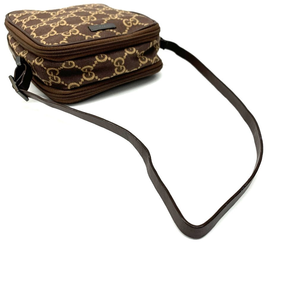 GUCCI(グッチ) GGキャンバス ミニハンドバッグ ポシェット ブラウン