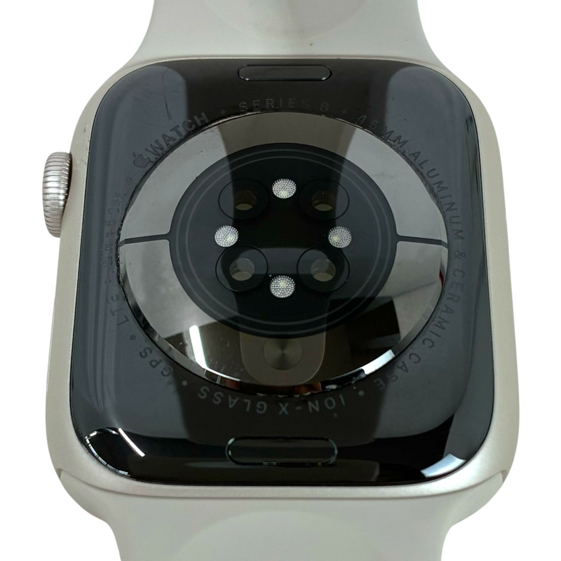Apple Watch Series8(アップルウォッチ シリーズ8) 45mm GPS+Cellularモデル MNK73J/A スターライト 耐水 防塵 2022年 【103060069002】