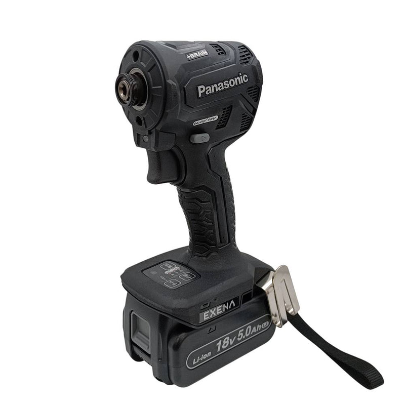 未使用 Panasonic 充電式インパクトドライバー EZ1PD1J18D-B 18V 2021年 バッテリー×2 充電器 アングル・スミ打ちアタッチメントセット EZ9HX501/EZ9HX500 【103060625002】