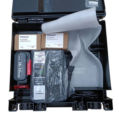 未使用 Panasonic 充電式インパクトドライバー EZ1PD1J18D-B 18V 2021年 バッテリー×2 充電器 アングル・スミ打ちアタッチメントセット EZ9HX501/EZ9HX500 【103060625002】