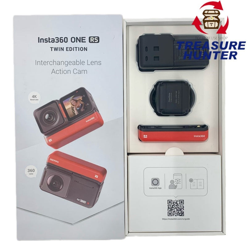 Insta360 ONE RS Twin Edition クリエイターキット ウェアラブルアクション4K/360度カメラ CINRSGP/A Wi-Fi・Bluetooth対応 【103062068007】