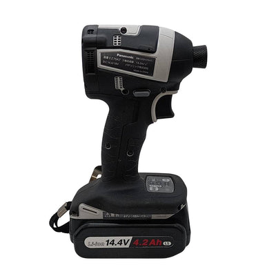 未使用品 Panasonic 充電式インパクトドライバー EZ75A7LS2F-H 14.4V 4.2Ah LEDライト搭載 2015年 パナソニック バッテリー×2 充電器 【103063548002】