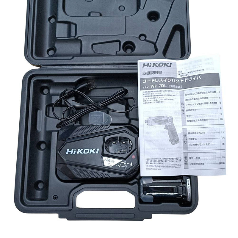 未使用品 HiKOKI ハイコーキ コードレスインパクトドライバー WH7DL 2LCSK 23年 旧日立工機 充電器 バッテリー×2 【103070175002】
