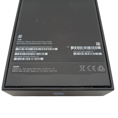 中古 Apple iPhone13 Pro 512GB シエラブルー MLV03J/A SIMフリー 2021年 アップル iOS16 バッテリー96％ 【103071013002】
