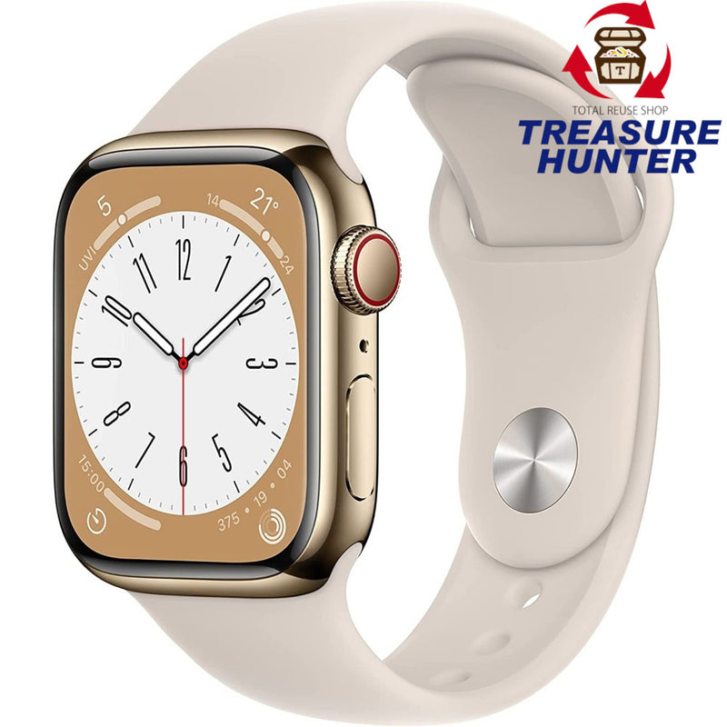 Apple Watch Series8 GPS+Cellularモデル 41mm MNJC3J/A ゴールドステンレススチールケース スターライトスポーツバンド 2022年 未開封 【103071154003】