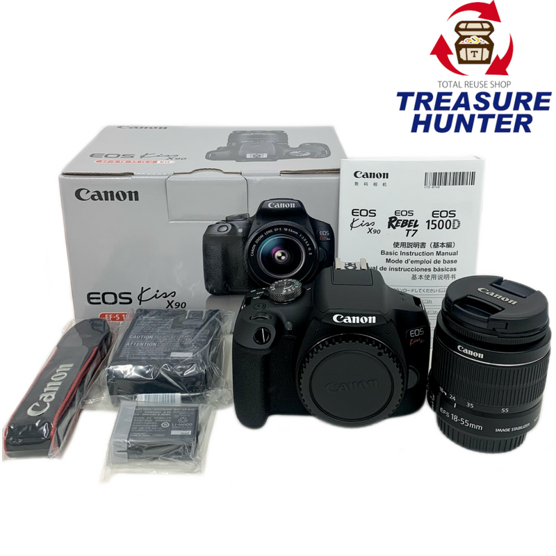 Canon 一眼レフカメラ レンズキット 2410万画素 EOS Kiss X90 液晶3インチ キャノンEFマウント 2018年 キャノン 【103071225006】