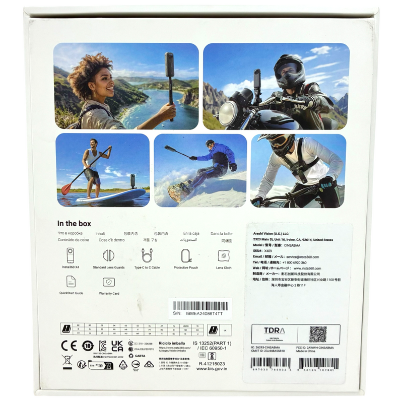 Insta360 8K/360° アクションカメラ Insta360 X4 CINSABMA 8K360度ビデオ+5.7K60fps360度ビデオ 防水 2024年 【103072314007】