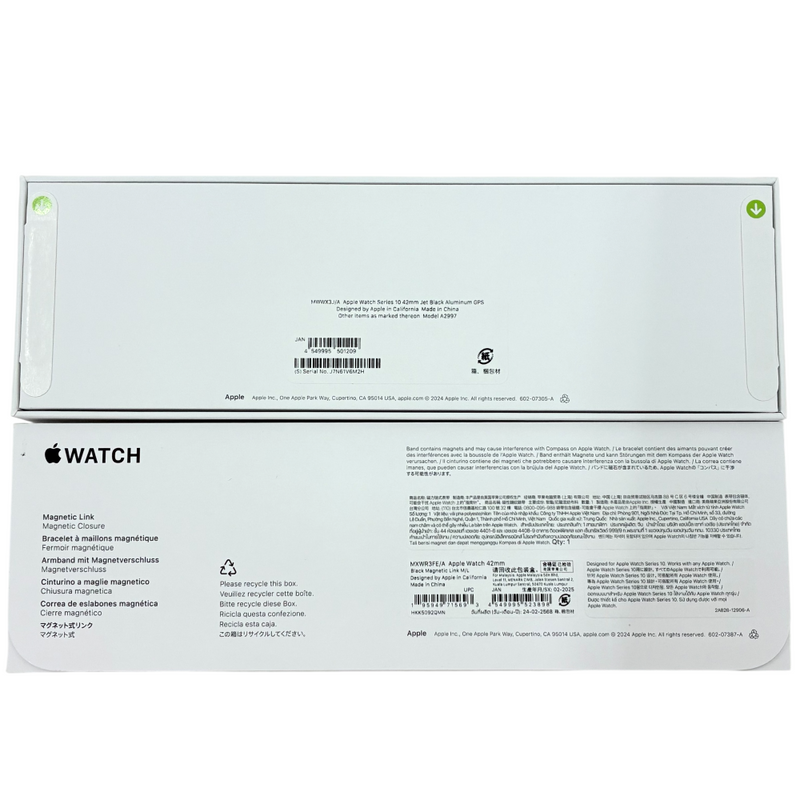 Apple Watch(アップルウォッチ) Series10 42mm GPSモデル MWWX3J/A ジェットブラックアルミニウムケース ブラックマグネティックリンク 【103073070007】
