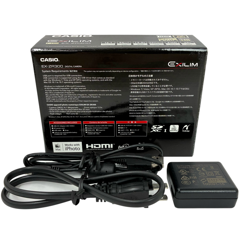 CASIO HIGH SPEED EXILIM デジタルカメラ EX-ZR300 1610万画素 3インチ 2012年 カシオ 【103073441007】
