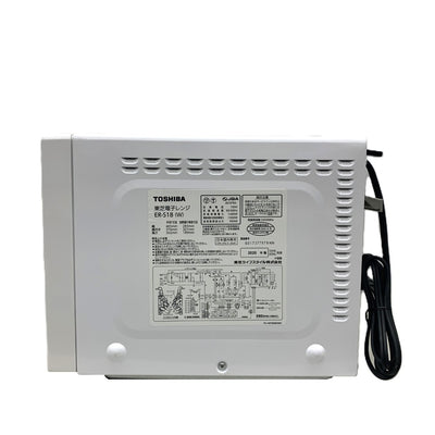TOSHIBA オーブンレンジ 18L ER-18(W) 50/60Hz ホワイト 2020年製 東芝 【103073449009】