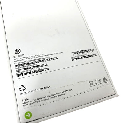 Apple(アップル)　iPhone 16 Plus 128GB 6.7インチ　ブラック　MXVA3J/A　 SIMフリー　未開封品 【103073789005】