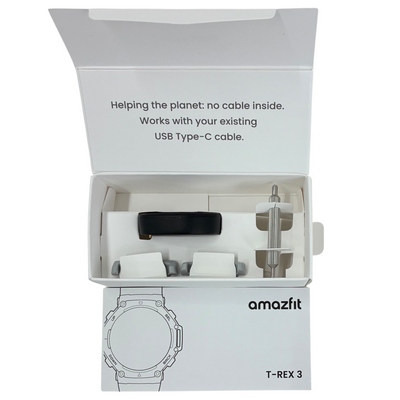 amazfit アウトドア用 スマートウォッチ T-REX 3 ヘイズグレー Android/iOS両対応 着信通知機能 2025年 アマズフィット 【103076534006】