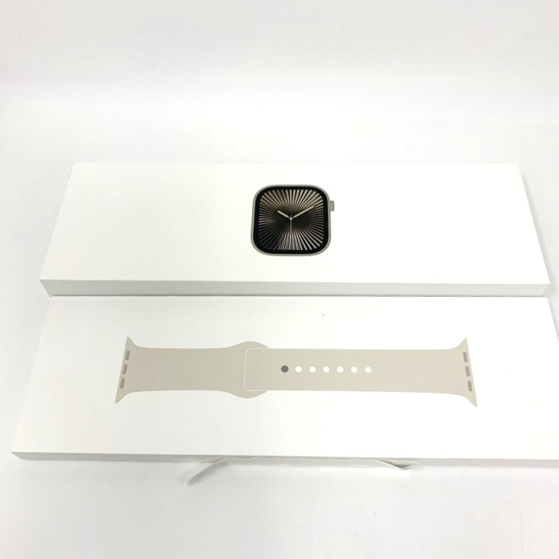Apple Watch Series10 GPS＋Cellularモデル 46mm MX163J/A ナチュラルチタニウムケース スターライトスポーツバンドS/M 2024年 アップル 【103076632005】