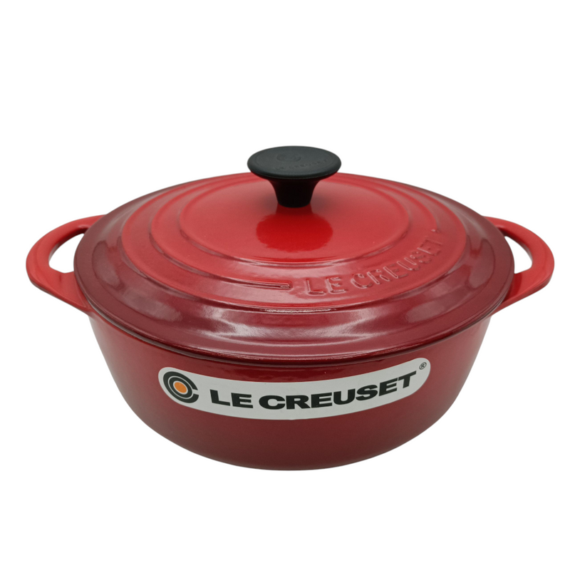 未使用品 LE CREUSET ル・クルーゼ ココット・ビス・ロンド 20cm 両手鍋 レッド IH対応 【105060121002】