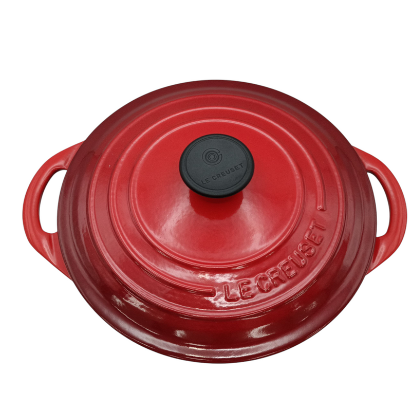未使用品 LE CREUSET ル・クルーゼ ココット・ビス・ロンド 20cm 両手鍋 レッド IH対応 【105060121002】