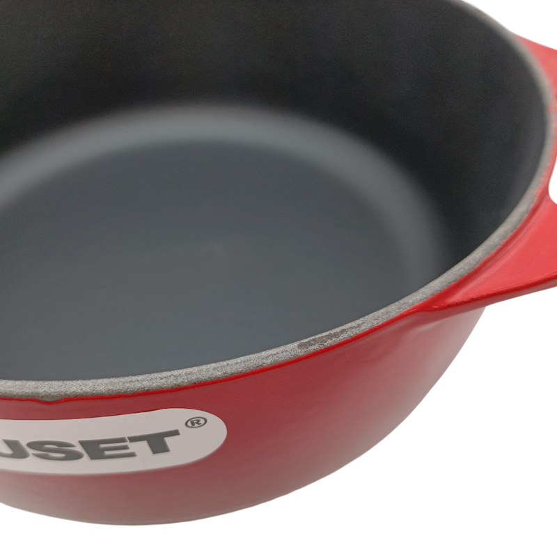 未使用品 LE CREUSET ル・クルーゼ ココット・ビス・ロンド 20cm 両手鍋 レッド IH対応 【105060121002】