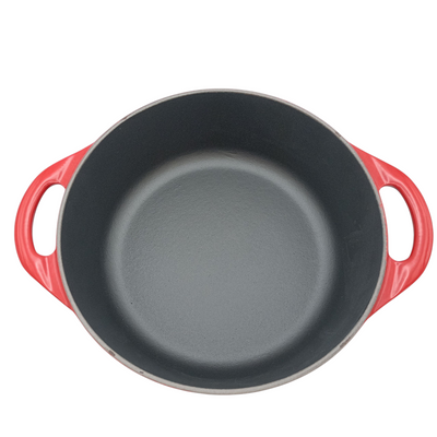 未使用品 LE CREUSET ル・クルーゼ ココット・ビス・ロンド 20cm 両手鍋 レッド IH対応 【105060121002】