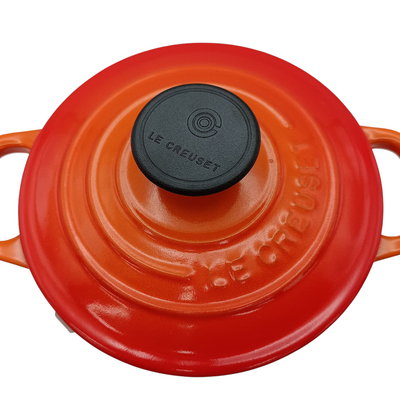 未使用品 LE CREUSET ル・クルーゼ ココット・ロンド 14cm 両手鍋 オレンジ IH対応 【105060125002】