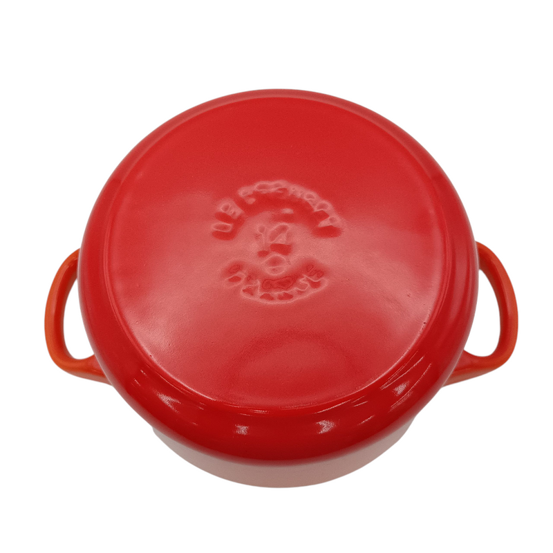 未使用品 LE CREUSET ル・クルーゼ ココット・ロンド 14cm 両手鍋 オレンジ IH対応 【105060125002】