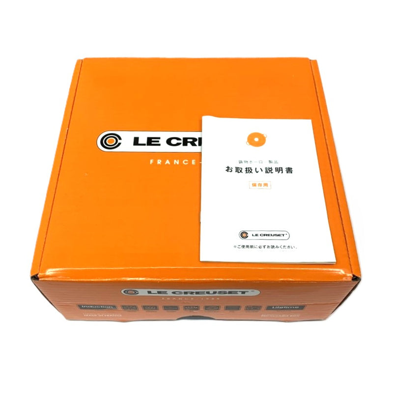 LE CREUSET(ル・クルーゼ) 両手鍋 22cm オレンジ トラディション 2501-22 09 ホーロー鍋 未使用品 【105060226001】
