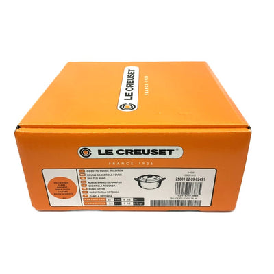 LE CREUSET(ル・クルーゼ) 両手鍋 22cm オレンジ トラディション 2501-22 09 ホーロー鍋 未使用品 【105060226001】